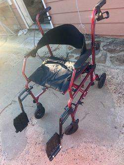 Folding Transport Wheelchair with Footrests