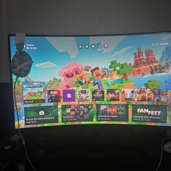 Xbox Series X with Curved Gaming Monitor