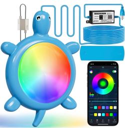PRIORARE 22W Underwater Pool Lights, 5V Submersible Pool Light for Above Ground Inground Swimming Pools with APP Control Magnetic Led Pool Lights RGB