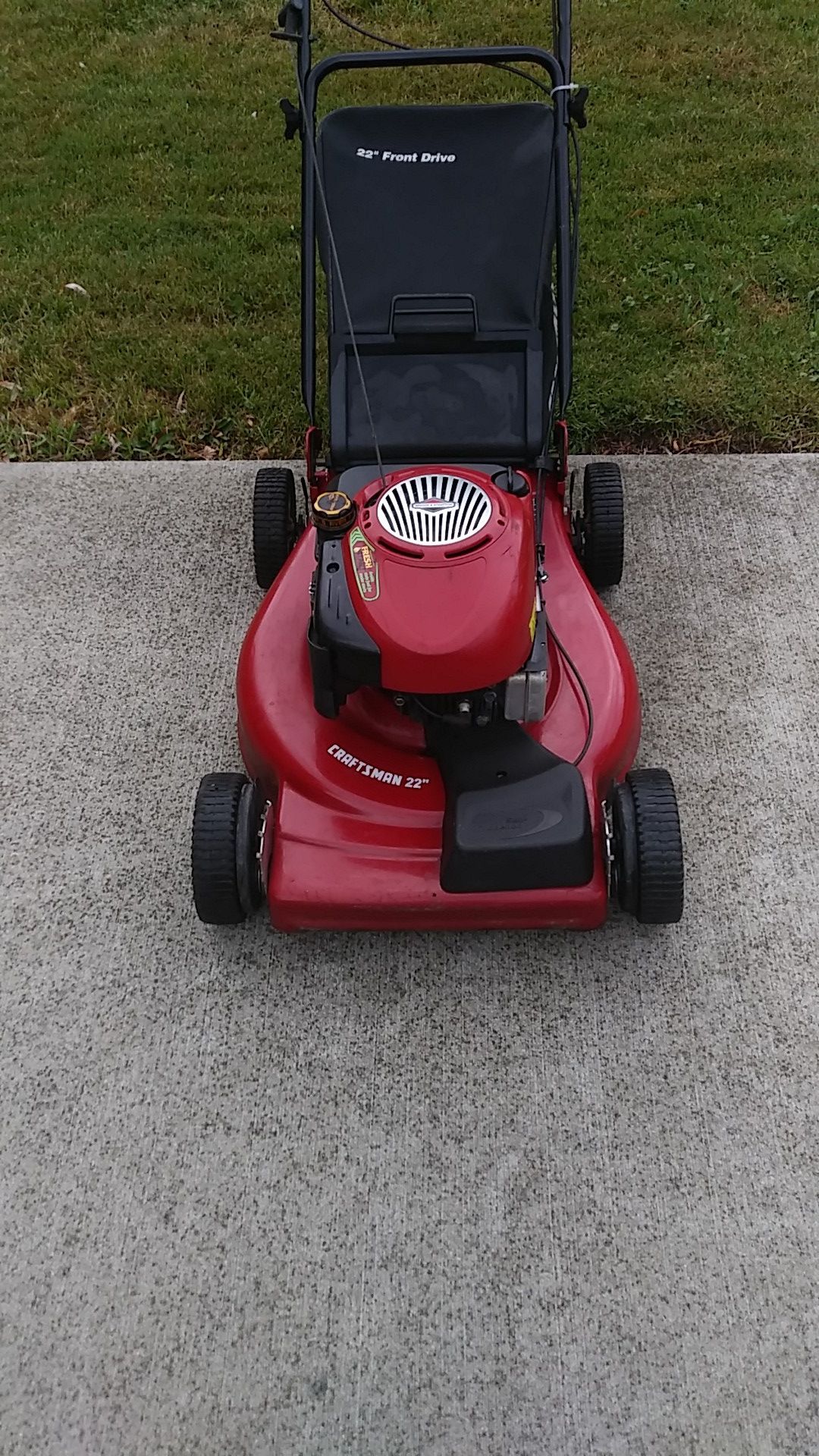 Craftsman 190cc self propelled lawn mower with a bag