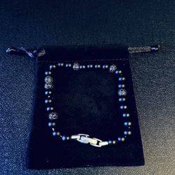 David Yurman Onyx Diamond Bead Bracelet 