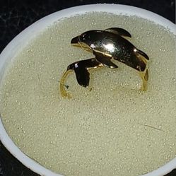 10k Gold Dolphin Ring 