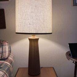 Mid Century Solid Wood Table Lamp – 37” Tall – Works Great – Vintage Zina Lamp Co