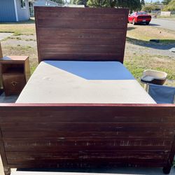 Solid Wood Rustic Queen Bed & More