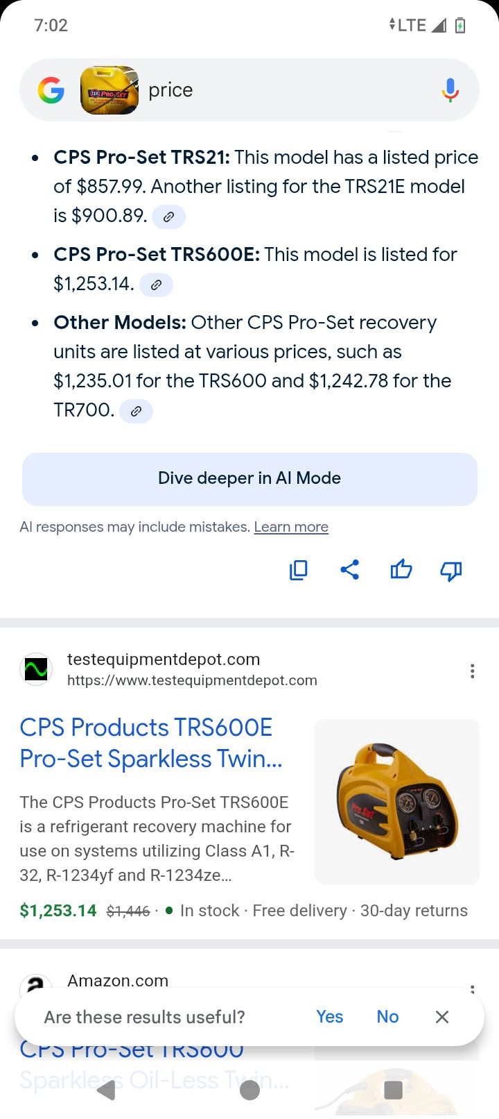 CPS Pro Set Recovery
