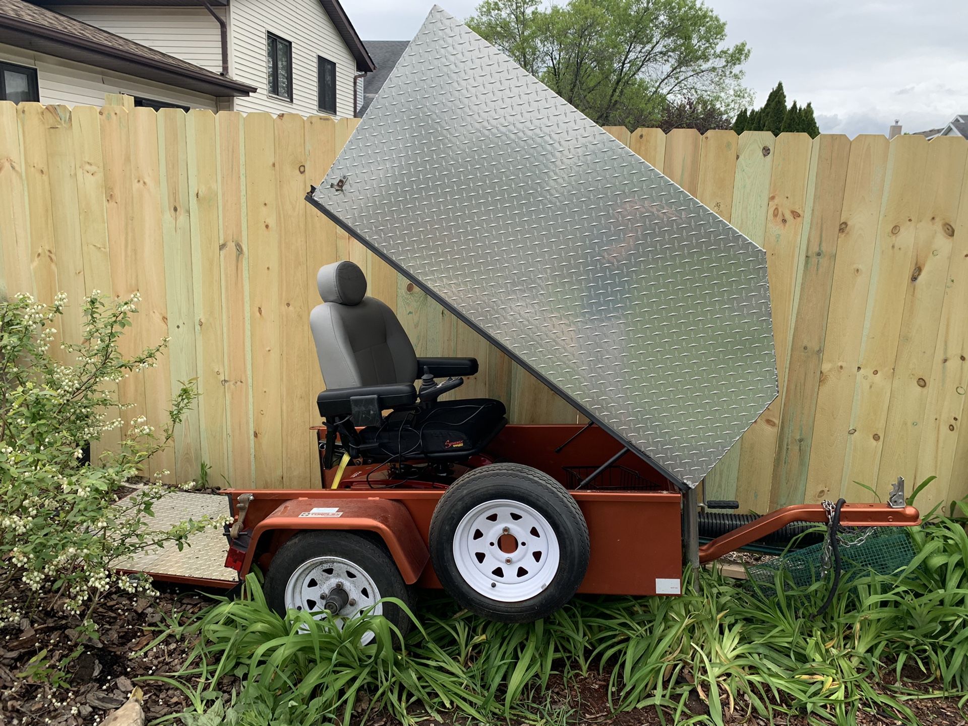 Scoota trailer enclosed weather proof with or without jazzy chair