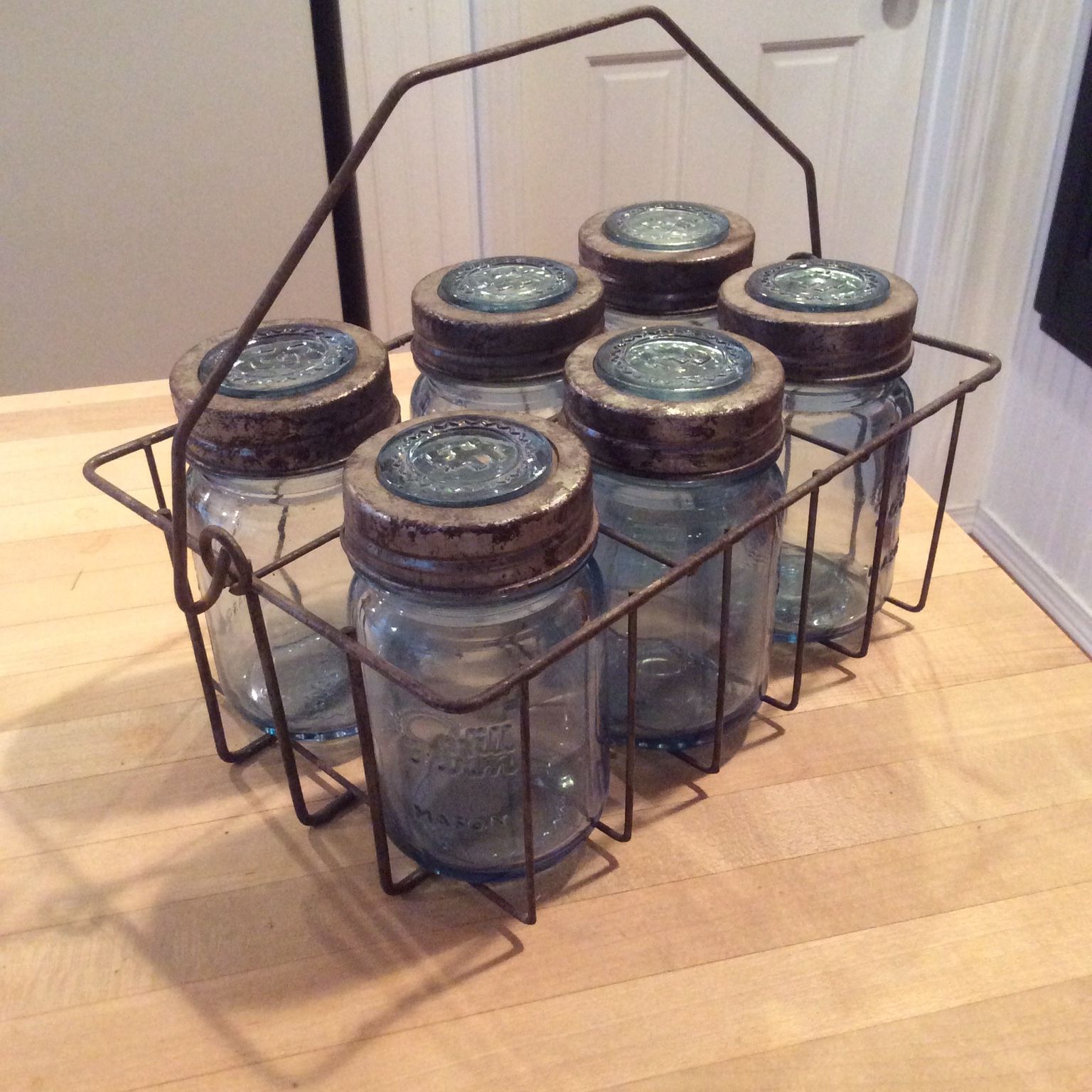 Blue Ceramic Mason Jar Measuring Cups for Sale in Chesapeake, VA - OfferUp