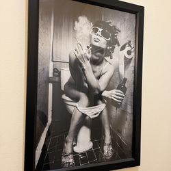 Frame With Toilet Girl