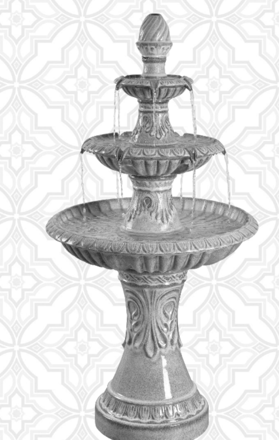 Kenroy 51092IV Fountain, Kiera Collection, Ivory Finish