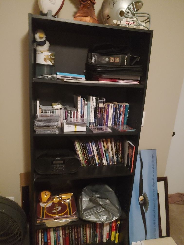 6ft black bookshelves