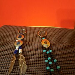 2 Different Conchos Key Rings-$8.00 Each Hand Made