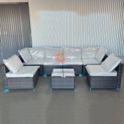 7pc Outdoor Patio Sectional Furniture Set