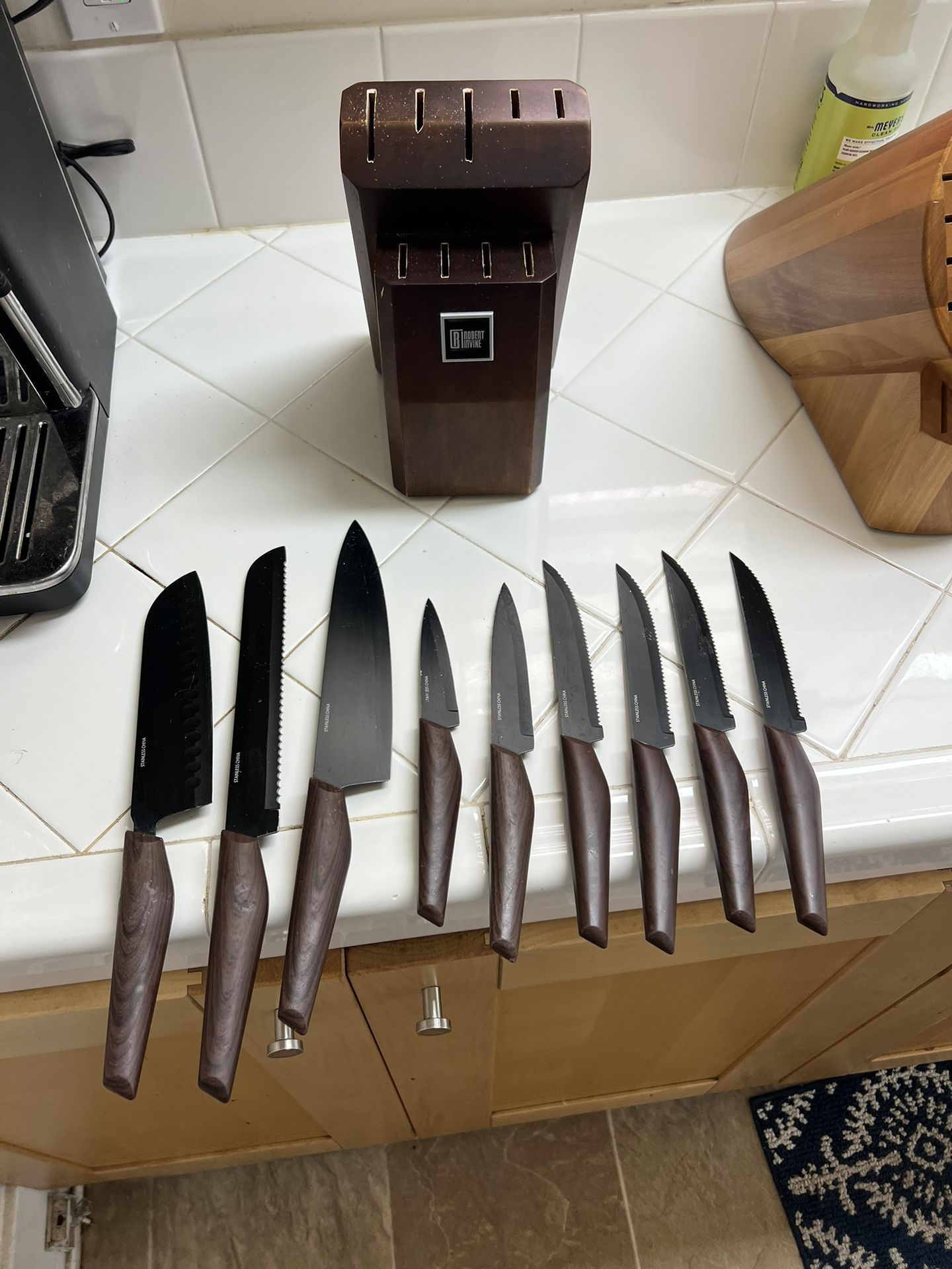 Stainless Knife Block Full Set