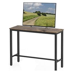 HOMOOI Mesa de Bar Mesa Alta con Parte Superior de Textura Vintage