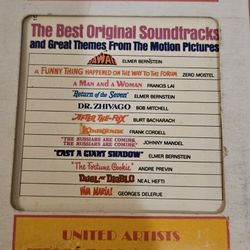 The Best Original Sounds Tracks and Great Themes from the Motion Pictures vinyl record - Elmer Bernstein, Jerry Goldsmith, and John Williams 8 track