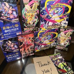 Pokemon And One Piece Boxes