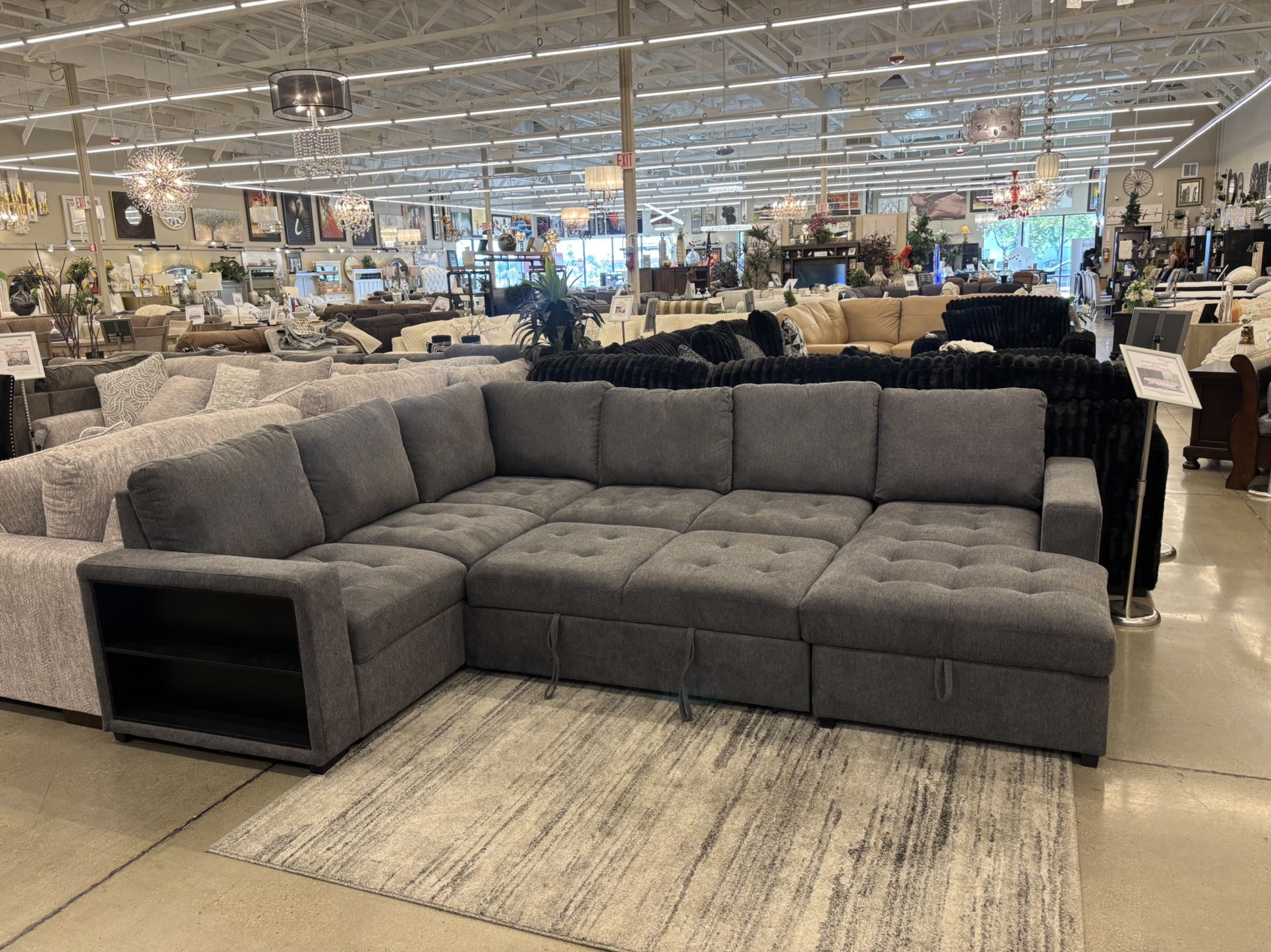 Sectional With Pull Out Bed And Storage Chaise