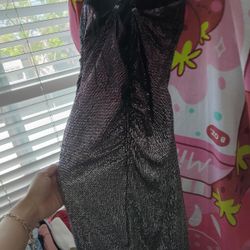Formal Sequin Dress With Side Slit Size 8
