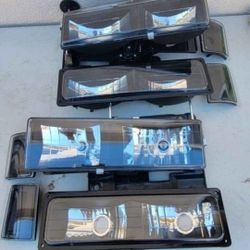 94-98 Chevy Gmc CK 92-99 Suburban Yukon 95-99 Tahoe Headlights Luces Micas Calaveras Faros Focos Headlamps Chevy 