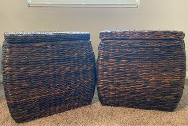 Brown Ottoman Storage Cubes