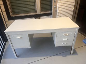 Wood White Desk