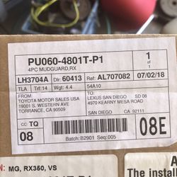 Lexus RX 2017-2021 Mud Guards 