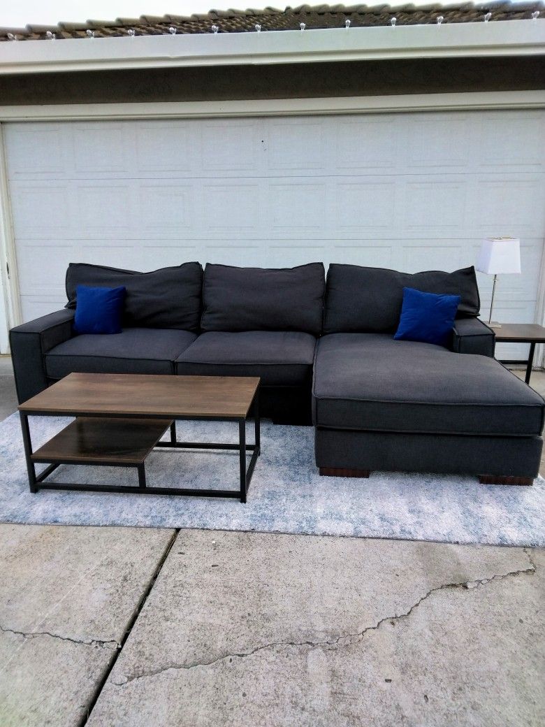 Free Delivery Dark Gray Ashleys Furniture Sectional Couch 