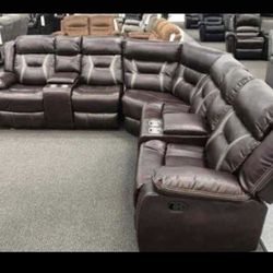 New Power Recliner Sectional Couch Only $50 Down Payment