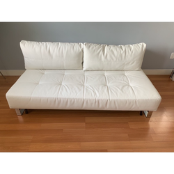 White Modern Convertible Sofa Bed 
