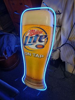 Large Miller Lite neon sign