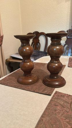 Used wooden Candlestick