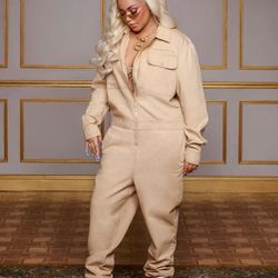 Puma X Lauren London Women's Small Khaki Jumpsuit 