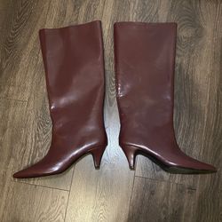 Tall Burgundy Boots 