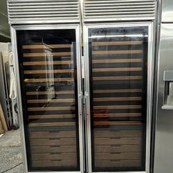 Built In Viking 60” Wine Cooler Column Set Panel Ready 