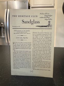 Heritage Club Sandglass No. 326 Insert/Newsletter IX:26 Little Lady, Big War