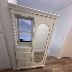 Madison White Armoire Closet