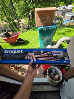 Croquet set in box