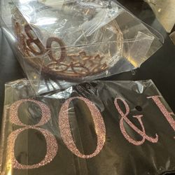 80th Birthday Crown+sash