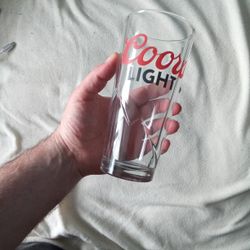 Coors Light Embossed Mountain Pint Glass