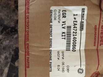 EGR valve kit the manufacturer Detroit diesel