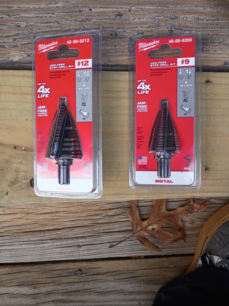3 Milwaukee Step Bits #12!
