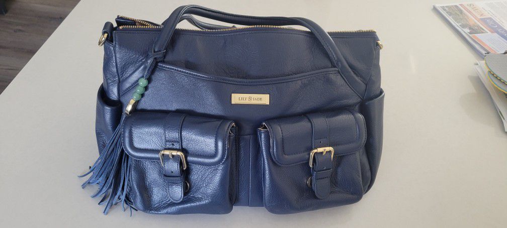Lily JADE diaper Bag - Real Leather