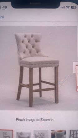 High chair velvet color beige $80