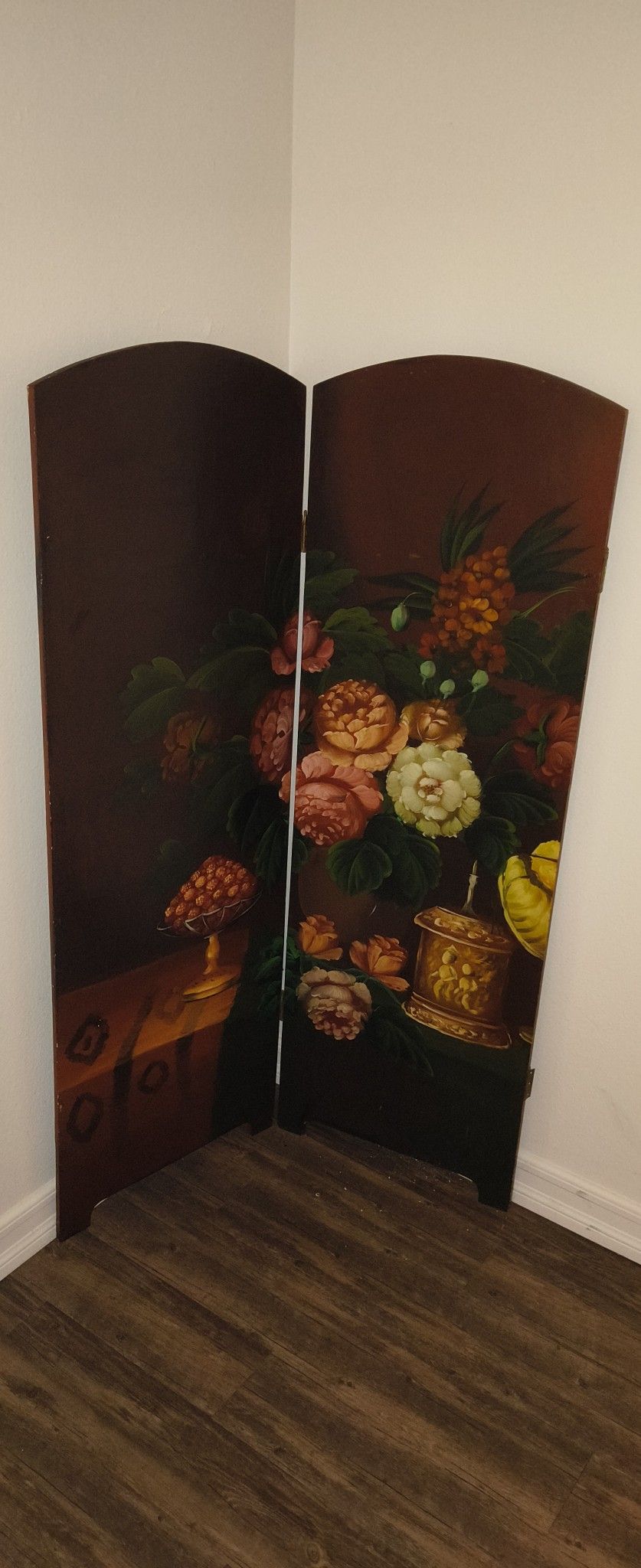 Vintage Hand-Painted Wooden Divider