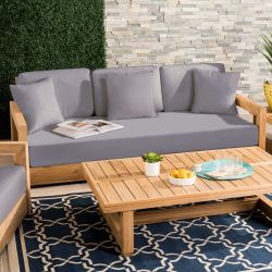 CPT1004C 1 X 72 X 29 in. Montford Teak 3-Seat Bench Casing - Grey
