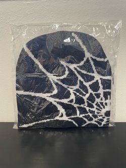 Spider Web Beanie NEW SEALED Black & White Unisex Knitted Skully Hat Halloween