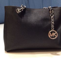 Michael Kors - Susannah Saffiano LG Black Leather 3 Compartment Tote New