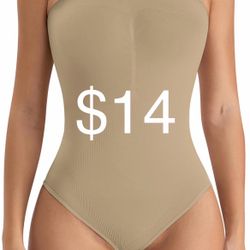 Strapless Bodysuit for Women Tummy Control Shapewear Body Shaper Tank Top