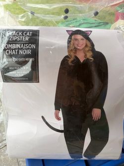 Black Cat Zipster For Adult (Plus Size)