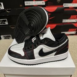 Nike Air Jordan 1 Low SE Utility White Black Red DD9337 106  Womens Size 5.5 Brand New